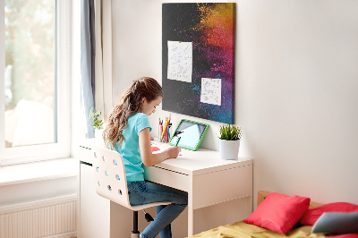 Quadro de cortiça Pó colorido