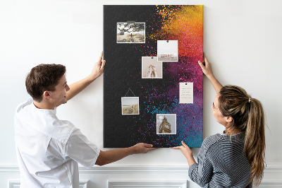 Quadro de cortiça Pó colorido