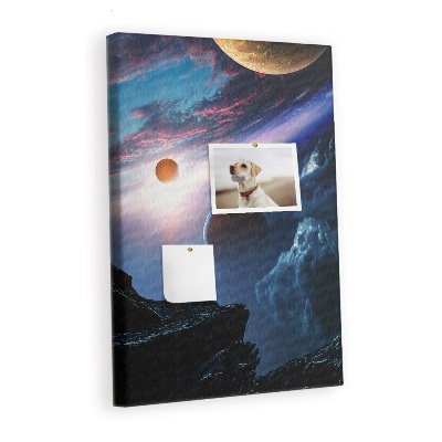 Painel de cortiça para parede Galáxia espacial