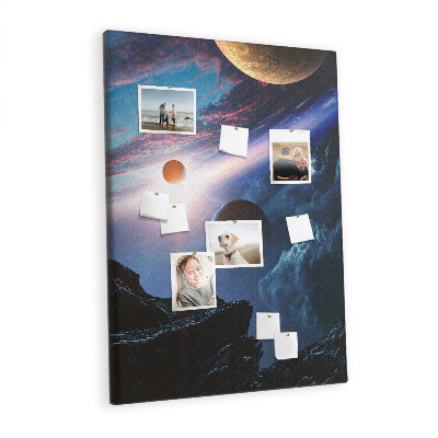 Painel de cortiça para parede Galáxia espacial