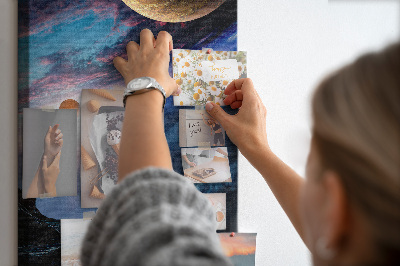 Painel de cortiça para parede Galáxia espacial