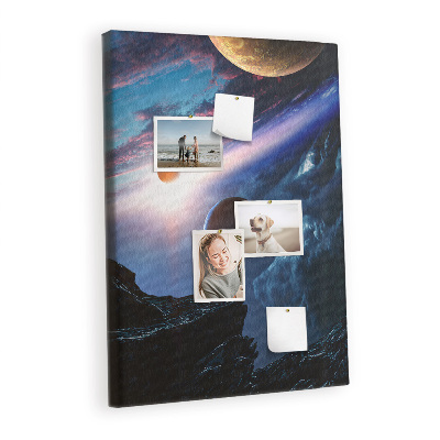 Painel de cortiça para parede Galáxia espacial