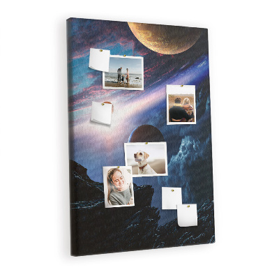 Painel de cortiça para parede Galáxia espacial