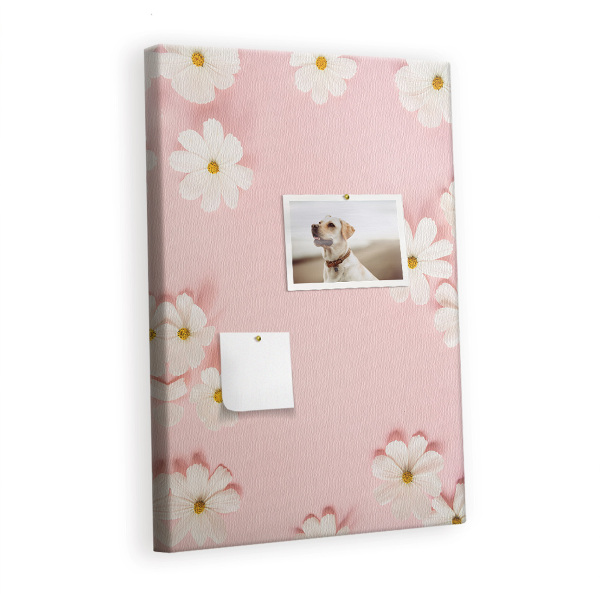 Painel de cortiça para parede Flores de margarida