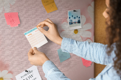 Painel de cortiça para parede Flores de margarida