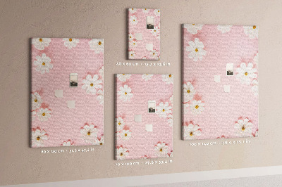 Painel de cortiça para parede Flores de margarida