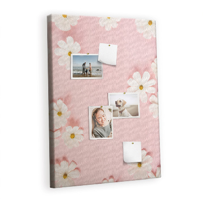 Painel de cortiça para parede Flores de margarida