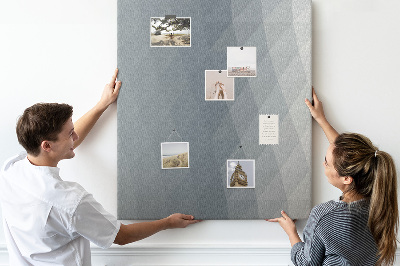 Lousa de cortiça Ondas cinzas abstratas