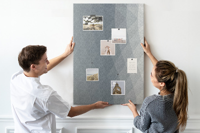 Lousa de cortiça Ondas cinzas abstratas