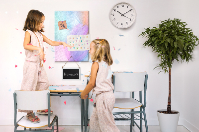 Lousa de cortiça Penas pastéis