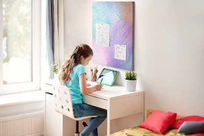 Lousa de cortiça Penas pastéis