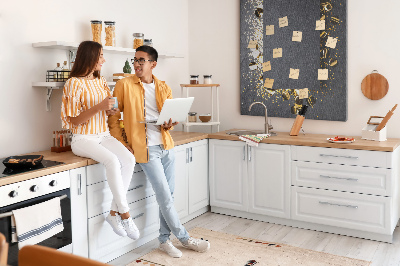 Quadro de cortiça Confete dourado