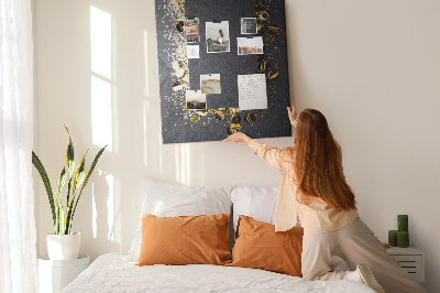 Quadro de cortiça Confete dourado