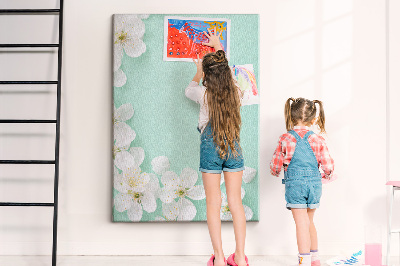 Quadro de cortiça Flores desabrochando