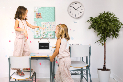 Quadro de cortiça Flores desabrochando