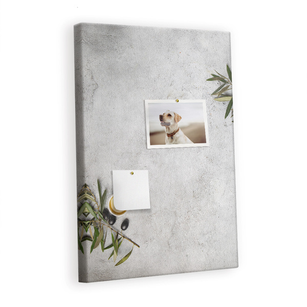 Quadro de cortiça Concreto e azeitonas