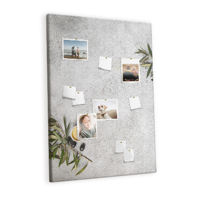 Quadro de cortiça Concreto e azeitonas