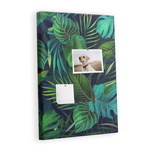 Lousa de cortiça Folhas grandes exóticas