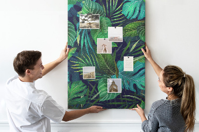 Lousa de cortiça Folhas grandes exóticas