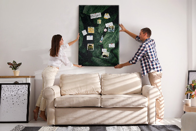 Painel de cortiça para parede Folhas de plantas da selva