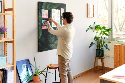 Painel de cortiça para parede Folhas de plantas da selva