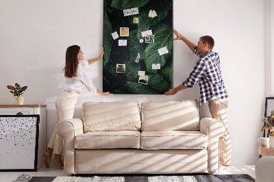 Painel de cortiça para parede Folhas de plantas da selva