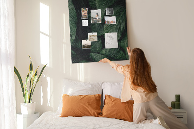 Painel de cortiça para parede Folhas de plantas da selva