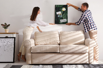 Painel de cortiça para parede Folhas de plantas da selva