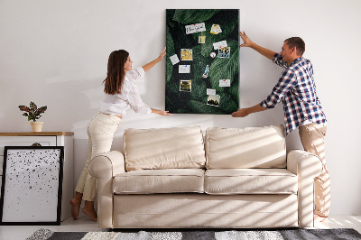 Painel de cortiça para parede Folhas de plantas da selva