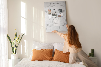 Quadro de cortiça Metas mensais