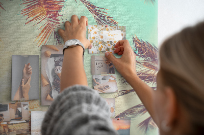 Lousa de cortiça Palmeira tropical