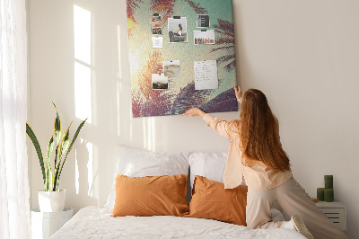 Lousa de cortiça Palmeira tropical