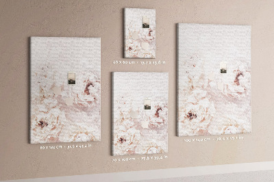 Painel de cortiça para parede Flores de peônia