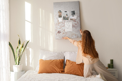 Painel de cortiça para parede Flores de peônia