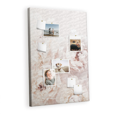 Painel de cortiça para parede Flores de peônia