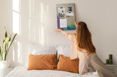 Painel de cortiça para parede Mármore com glitter