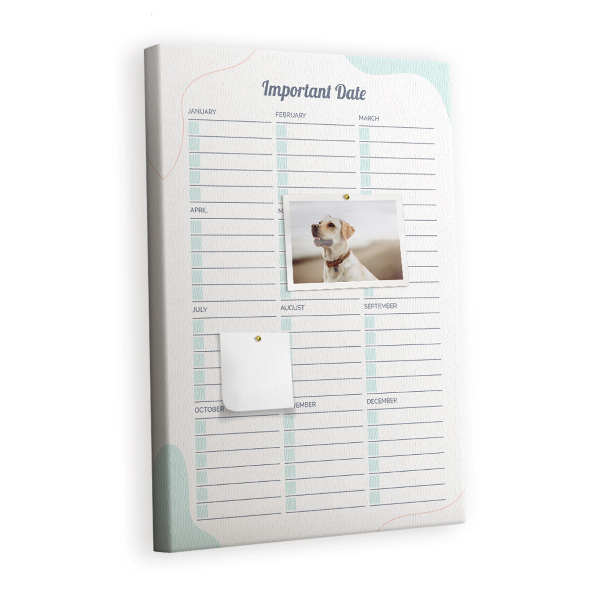 Lousa de cortiça Datas importantes