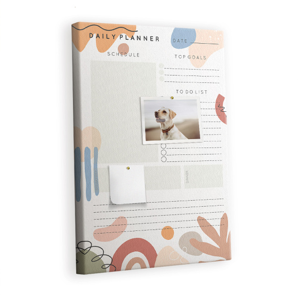 Quadro de cortiça Planejador diário