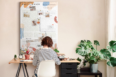 Quadro de cortiça Planejador diário