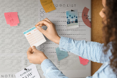 Quadro de cortiça Planejador diário