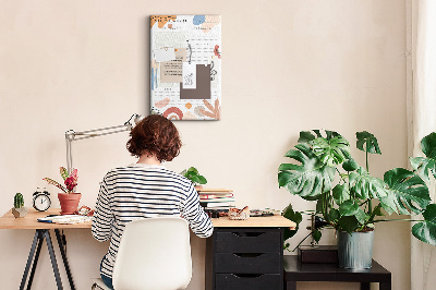 Quadro de cortiça Planejador diário