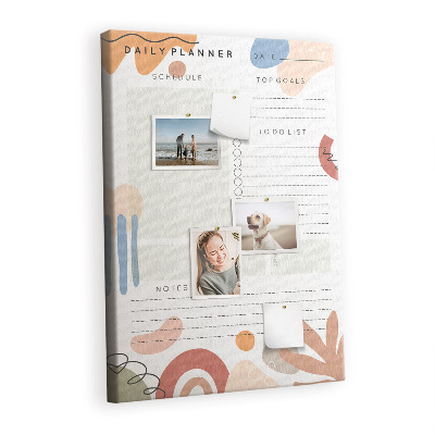 Quadro de cortiça Planejador diário