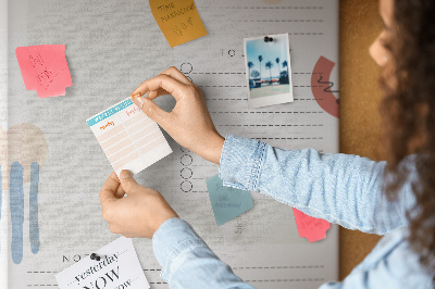 Quadro de cortiça Planejador diário