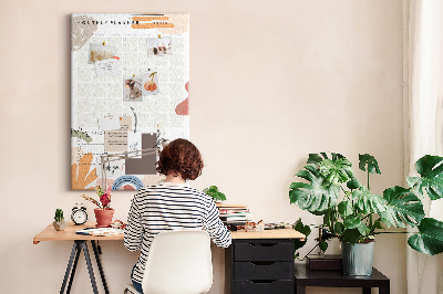 Lousa de cortiça Planejador mensal