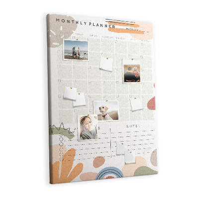Lousa de cortiça Planejador mensal