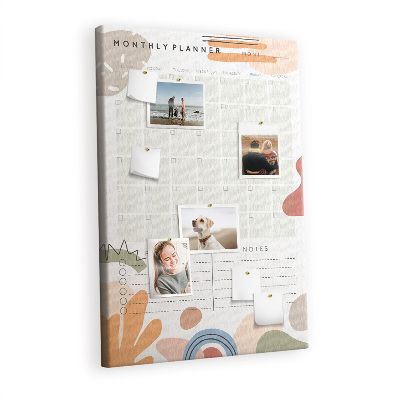 Lousa de cortiça Planejador mensal