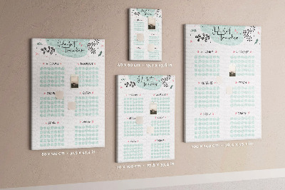 Painel de cortiça para parede Rastreamento de hábitos