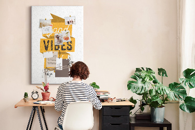 Painel de cortiça para parede Frase motivacional