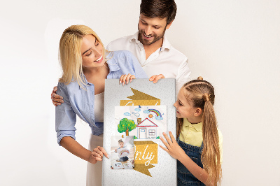 Painel de cortiça para parede Frase motivacional