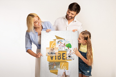 Painel de cortiça para parede Frase motivacional